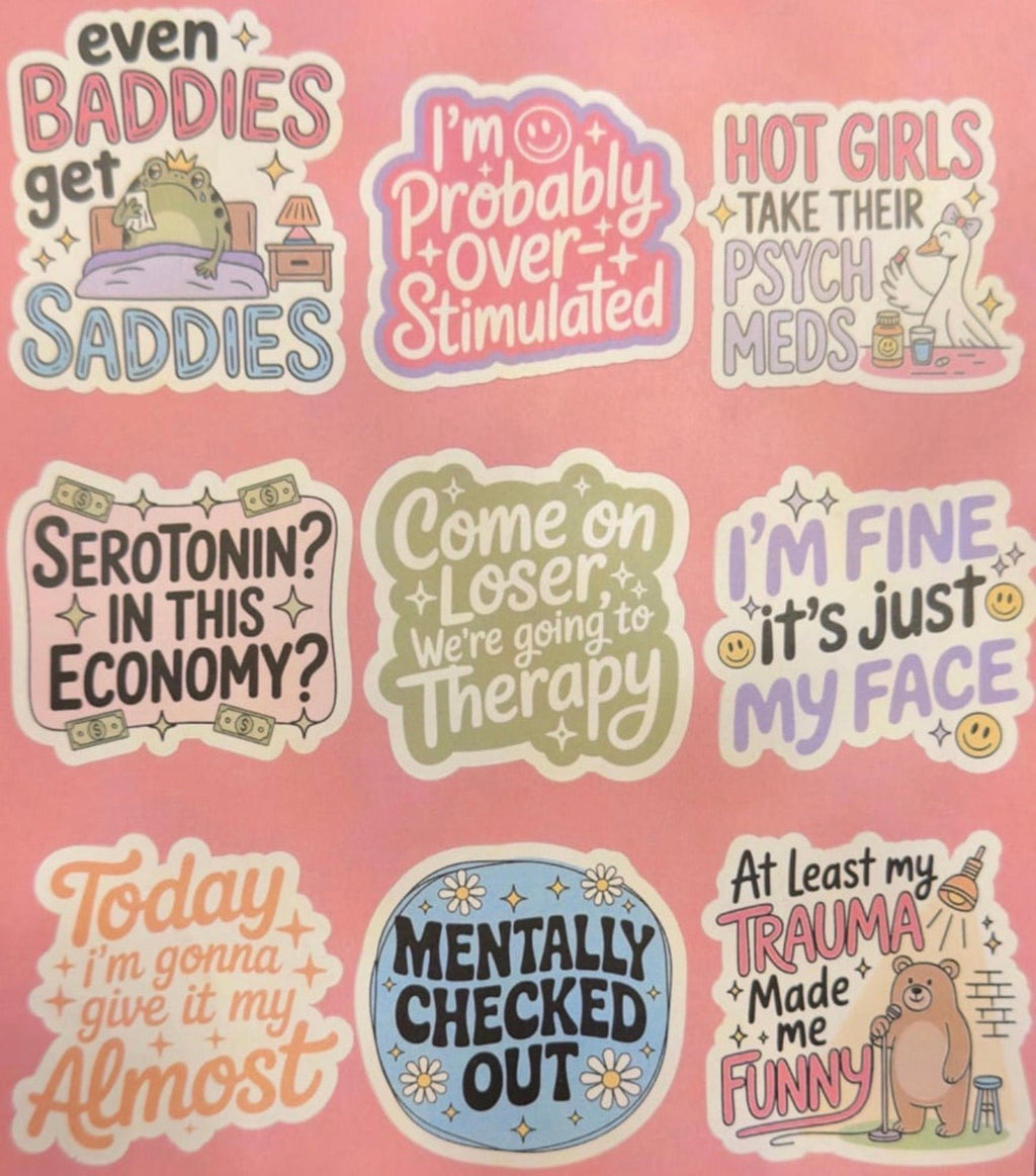 Mentally Checked Out Sticker Pack