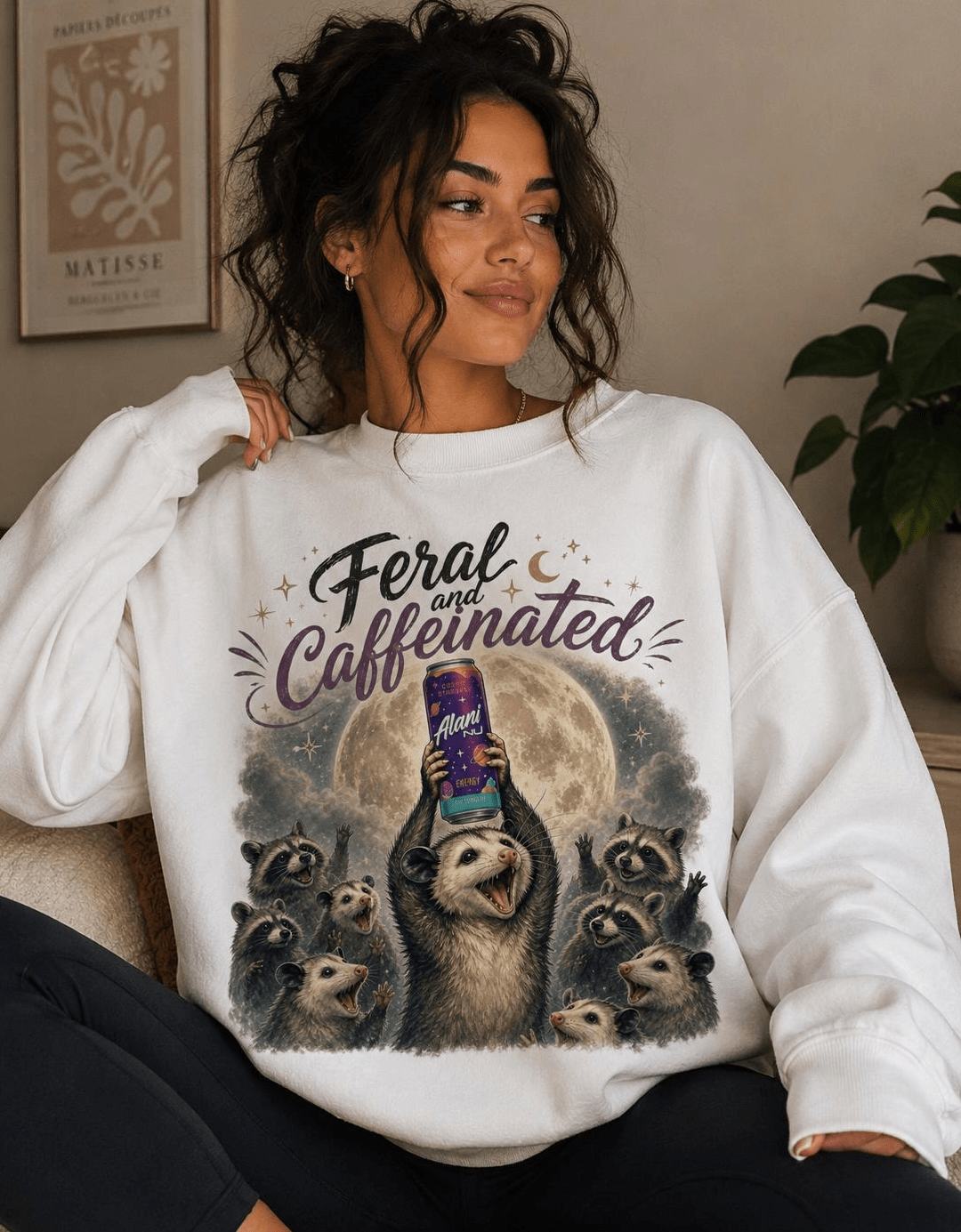 Feral and Caffeinated Graphic Tee & Sweatshirt
