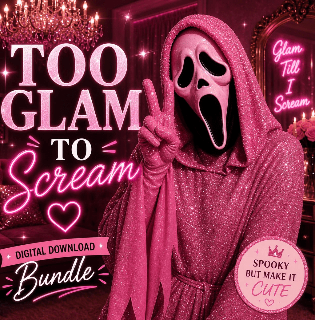 Too Glam to Scream – Pink Ghostface Digital Download Bundle