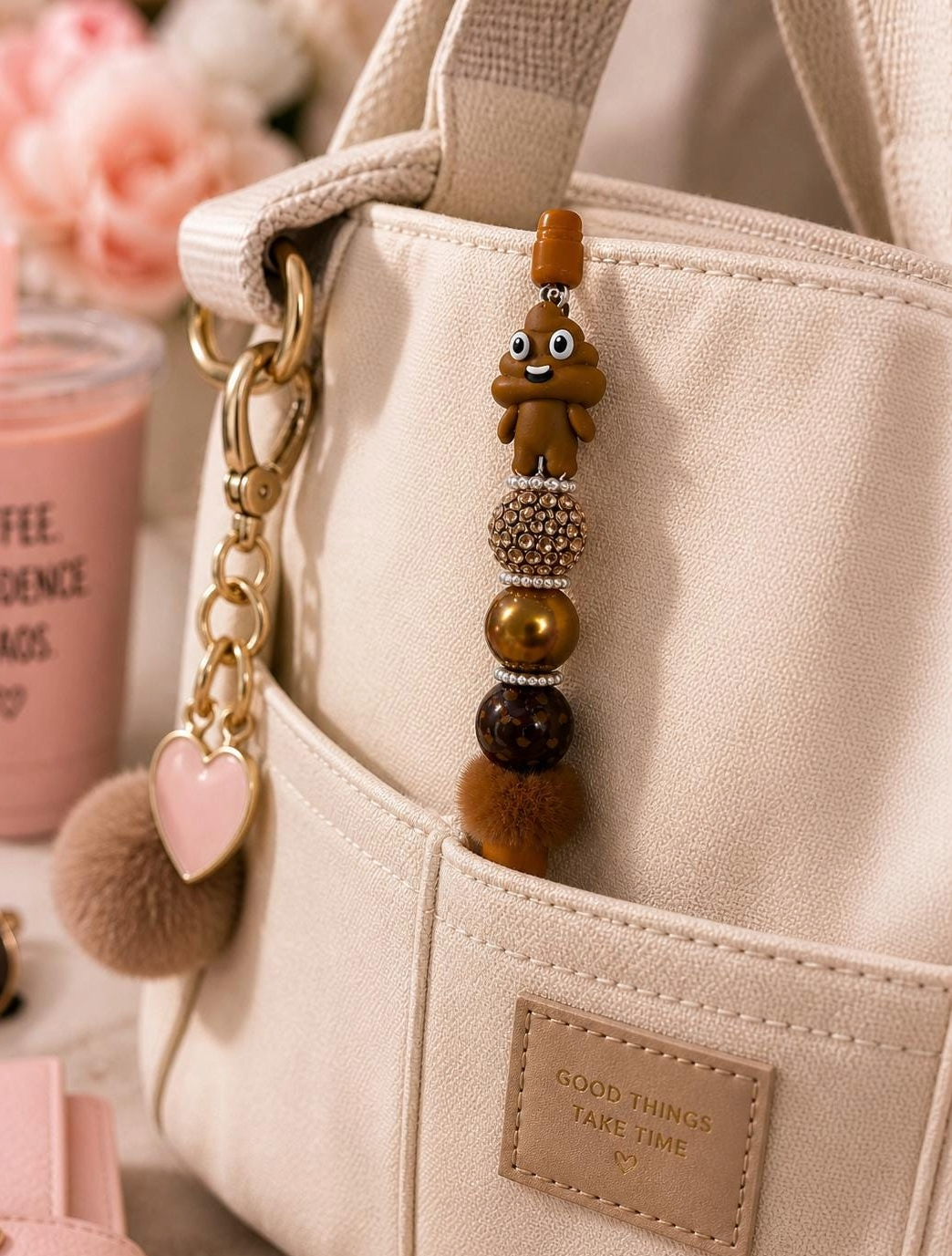 Poop Emoji & Purple Hoodie Richard- Beaded Pen Bundle
